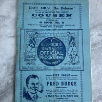 1927 - 1928 Huddersfield Town v Newcastle United Football Programme: Fair condition with no team changes. Repairs throughout include a professional spine repair