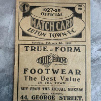 1927 - 1928 Luton Town v Watford Football Programme: Excellent condition with no team changes.