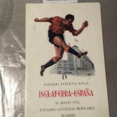 1955 Spain v England Football Programme: Excellent condition programme with no writing. Rarely seen on the market.