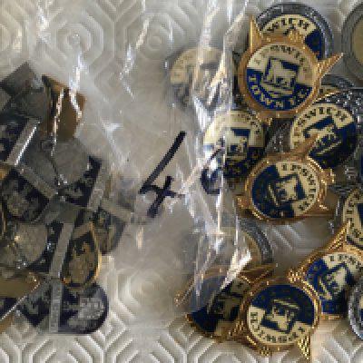 Ipswich Town Football Badges: 1970s badges which must have come from a badge seller around 50 years ago. Lots of duplication as only 4 styles. Excellent. (71)