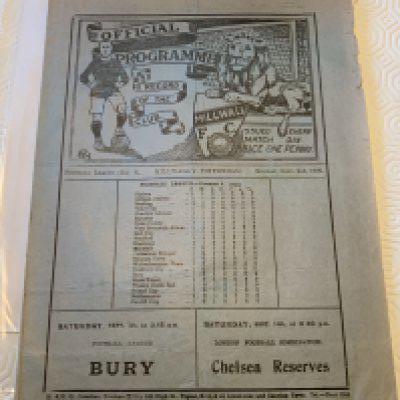 29/30 Millwall v Tottenham Football Programme: Fair condition Division Two match with wear to bottom edge. No team changes.