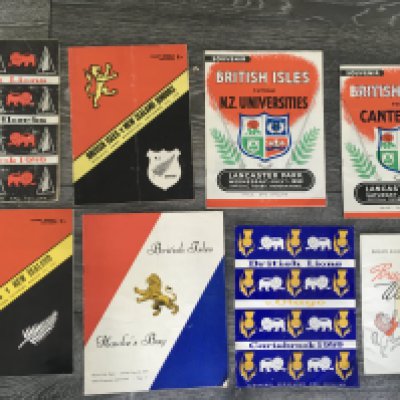 1959 British Isles Rugby Programmes: All from 1959 with some played in New Zealand. Includes British Lions v Otago. Fair. (8)