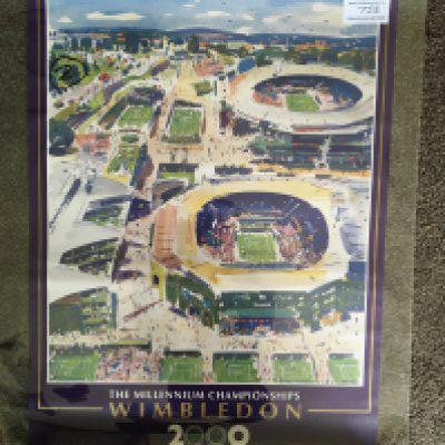 Wimbledon Tennis Official Large Posters: Stunning original very large posters for the championships in 2000 2001 + 2003. Excellent. (3)