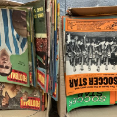 Charles Buchan + Soccer Star Football Magazines: 120 Soccer Stars from the 60s and 65 Charles Buchans from the late 50s and early 60s the majority good. 2 boxes. (185)
