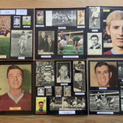 Burnley 1940s 1950s 1960s Football Autograph Collection: Stunning private collection all pre 1970 from various publications. All signatures are identified and laid down with photo corners on 12 x 12 inch card and easily removable. 44 pages to include 3 fully signed team groups, 20 signed trade cards, 3 signed autograph pages, 4 signed original press photos and 160 various sized pictures to include 26 A4. 78 different player signatures including John Connelly, Jack Hays, Harry Potts, Harold Rudman, Bill Holden, Willie Morgan, Andy Lochhead, Jimmy Adamson, Colin McDonald, Frank Casper, Jock Aird, Steve Kindon, Adam Blacklaw etc. (290+)