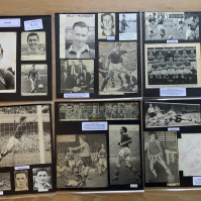 Chelsea 1940s 1950s 1960s Football Autograph Collection: Stunning private collection all pre 1970 from various publications. All signatures are identified and laid down with photo corners on 12 x 12 inch card and easily removable. 66 pages to include 3 fully signed team groups one of which is 1954/55 Division One champions, 4 signed autograph pages, 11 signed original press photos and 278 various sized pictures to include 29 A4. 146 different player signatures including Peter Osgood, Joe Fascoine, Ian Hutchinson, Keith Weller, Jimmy Greaves, Ted Drake, John Harris, Les Stubbs, Ron Greenwood, Peter Houseman, Eddie McCreadie, Eric Parsons etc. (360+)