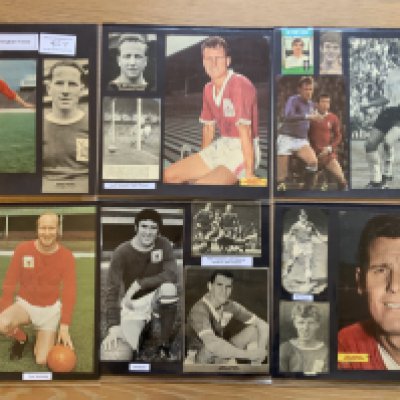 Nottingham Forest 1940s 1950s 1960s Football Autograph Collection: Stunning private collection all pre 1970 from various publications. All signatures are identified and laid down with photo corners on 12 x 12 inch card and easily removable. 44 pages to include 2 fully signed team groups, 10 signed trade cards, 3 signed autograph pages, a signed programme with 13 autographs 1964/65, 3 signed original press photos and 183 various sized pictures to include 25 A4. 107 different player signatures including Frank Wignall, Jack Burkitt, Ian Storey-Moore, Duncan McKenzie, Tommy Martin, Jim Baxter, Trevor Hockey, John Love, Colin Collindridge, Wally Ardron, Roy Dwight, Dick Le Flem, Horace Gager etc. (320+)