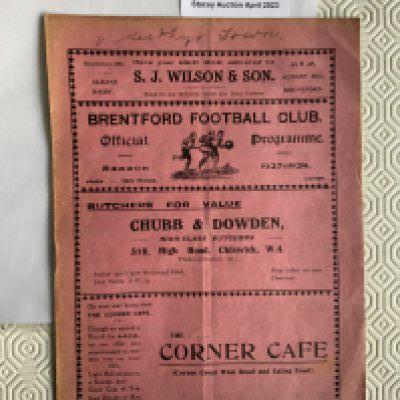 27/28 Brentford v Merthyr Town Football Programme: Good condition Division 3 programme with Merthyr Town written to cover. Team changes inside.
