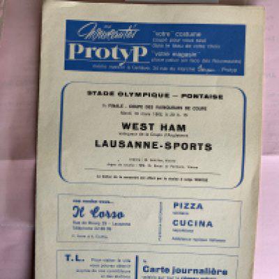 64/65 Magdeburg v West Ham Football Programme: ECWC cup programme in very good condition with no team changes.