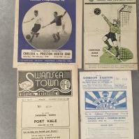 1940s Football Programmes: 48/49 Swansea v Port Vale, Eastbourne v Hounslow, Chelsea v Preston + Carlisle v Tranmere. Very good. (4)