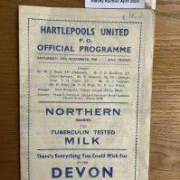 48/49 Hartlepool United v Chester FA Cup Football Programme: Good condition with no team changes. Number written to border.
