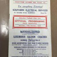 37/38 Aldershot v Clapton Orient Football Programme: Excellent condition division three programme with no team changes.