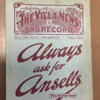 32/33 Aston Villa v Middlesbrough Football Programme: Good condition division one programme with covers and no team changes.