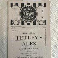 37/38 Southport v New Brighton Football Programme: Excellent condition league programme with no team changes.