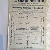 1900 - 1901 Sheffield Wednesday v Wombwell Football Programme: Eight pager ex bound reserve programme in good condition with no team changes.