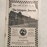 35/36 Fulham v Blackpool FA Cup Football Programme: Rusty staples otherwise good with no team changes.