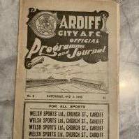 1929 - 1930 Cardiff City v Swansea Town Football Programme: Very good condition with no team changes.