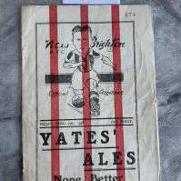 1937 - 1938 New Brighton v Darlington Football Programme: Good condition with no team changes. Score written inside.