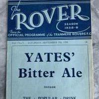 1938 - 1939 Tranmere Rovers v Bury Football Programme: Excellent condition with no team changes.
