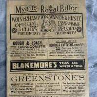 1926 - 1927 Wolves v Notts Forest Football Programme: Good condition with no team changes. Folding and spine now repaired to professional standard.