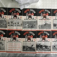 53/54 Manchester United Home Football Programmes: Includes Cardiff, Man City, Chelsea and Arsenal. Overall fair/good with a couple scuffed. (19)
