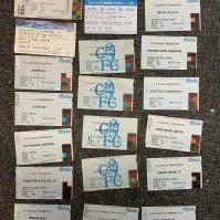 Chelsea Football Tickets: 94/95 away v Victoria Zizkov ECWC and 96/97 Blackburn. The remaining mainly home 90s tickets including 2 European. Good with instructions to sell. (20)