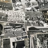1970s Football Press Photos: Black and white mostly with press stamps to rear. Mixture of individual player and match action with good Chelsea content. Good condition in various sizes. (60)