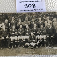 Northampton Town 1923 - 1924 Football Postcard: Good condition team group with unwritten postcard rear. Tiny crease in corner. Embossed and produced by Greenway.