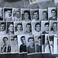 Early 1960s Wilkes Footballer Press Photos: Each black and white postcard size photo has Wilkes press stamp, printed player name and date stamp. Early to mid 60s with 5 being cricket. Instructions to sell. (30)