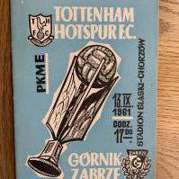 61/62 Gornik Zagreb v Tottenham Football Programme: European Cup programme in very good condition with no team changes.