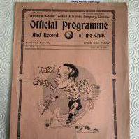 37/38 Tottenham v New Brighton Football Programme: Excellent condition four page FA Cup match with no team changes.