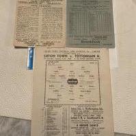 45/46 Tottenham Away Football Programmes: Good condition v Fulham Luton and Millwall which has team changes. (3)