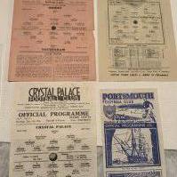 44/45 Tottenham Away Football Programmes: Good condition including Crystal Palace Luton Portsmouth and Orient which has a couple of tears. (4)