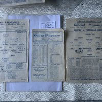 1940s Chelsea v Tottenham Football Programme: Fair/good condition with team changes for seasons 43/44 44/45 and 45/46. (3)