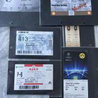 Arsenal Away European Football Tickets: 71/72 Ajax, 93/94 Standard Liege and others from 98/99 onwards. (15)