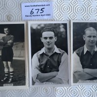 Arsenal Pre War Football Player Postcards: Good condition postcards with press stamps to rear. Three individual players include B Jones Boulton and Bastin. One has evidence or previously being stuck down. (3)