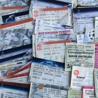 European Final + Semi Final Football Tickets: Includes European Cup Toyota Cup UEFA Cup Champions League Supercup and ECWC. Some great tickets in this collectors album nearly all finals and semis to include 79/80 Juventus v Arsenal 84/85 Inter v Real Madrid 96/97 Liverpool v PSG 90/91 Man Utd v Warsaw 86/87 Bayern Munich v Real Madrid 91/92 Torino v Real Madrid 85/86 Inter Milan v Real Madrid. Good with occasional fold. (48)