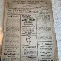 37/38 Wolves v Brentford Football Programme: League match of the top two at the time on 29 1 1938. Covers missing and tear to staple area. No team changes.