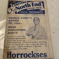 35/36 Preston v Brentford Football Programme: Fair condition with some small staining and tear at bottom border. Rear has wear to heavy fold. No team changes