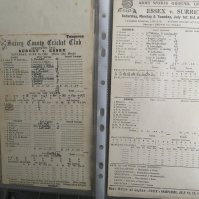 Essex Signed Cricket Autographs: Full size cricket bat signed by 11 dedicated to Bob, Neil Foster Ltd edition 12/100 large framed print, 4 unsigned caricature prints one having broken glass plus a quantity of autograph books from many counties to include autographs of Boycott Richards and Botham. Collection only.