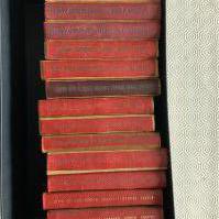 Leather Bound News Of The World Football Annuals: Near complete run from 52/53 to 69/70, unusual in this format with hardback covers. Good. (15)