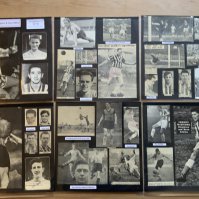 Brighton + Hove Albion 1940s 1950s 1960s Football Autograph Collection: Stunning private collection all pre 1970 from various publications. All signatures are identified and laid down with photo corners on 12 x 12 inch card and easily removable. 30 pages to include 3 fully signed team groups, 3 signed autograph pages and 167 various sized pictures to include 11 A4. 102 different player signatures including Alex Dawson, Dave Sexton, Adrian Thorne, Eric Gill, Howard Wilkinson, Billy Lane, John Shepherd, Bill Curry, Jimmy Collins, Dave Turner, Kit Napier, Bobby Smith, Ken Bennett, Charlie Livesey etc. (290+)