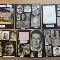 Chester 1940s 1950s 1960s Football Autograph Collection: Stunning private collection all pre 1970 from various publications. All signatures are identified and laid down with photo corners on 12 x 12 inch card and easily removable. 15 pages to include 1 fully signed team group, 5 signed autograph pages and 78 various sized pictures to include 4 A4. 92 different player signatures including Peter Hauser, Stan Pearson, Ian Moir, Harry Threadgold, Gary Talbot, Ron Davies, Ray Gill, Cliff Sear, Elfed Morris, Mick Metcalf, Derek Hennin, Norman Bullock, Fred Morris, Don Weston, Dave Durie etc. (160+)