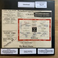 Gateshead 1940s 1950s 1960s Football Autograph Collection: Stunning private collection all pre 1970 from various publications. All signatures are identified and laid down with photo corners on 12 x 12 inch card and easily removable. 7 pages to include 1 fully signed team group, 5 signed autograph pages, 2 signed programmes including 1957/58 with 27 autographs and 25 various sized pictures to include 1 A4. 64 different player signatures including Jack Hedley, Tom Callender, George Aitken, Jim Woodburn, Willie Buchan, Cecil McCormack, Armour Ashe, Ken Smith, Ken Wimshurst, Ian Winters, Eric Oldham, Harry Wyles, Bob Gray etc. (130+)