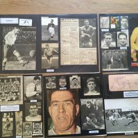 Southport 1940s 1950s 1960s Football Autograph Collection: Stunning private collection all pre 1970 from various publications. All signatures are identified and laid down with photo corners on 12 x 12 inch card and easily removable. 14 pages to include 2 fully signed team groups, 6 signed autograph pages, 2 signed original press photos and 70 various sized pictures to include 3 A4. 105 different player signatures including Keith Jones, Reg Blore, Alan Spence, Brian Reeves, Bill Rutherford, Jack Lindsay, Alex Parker, Jim Fryatt, George Andrews, Stan Mortensen, Ambrose Clarke, John Richardson, Arthur Peat etc. (190+)