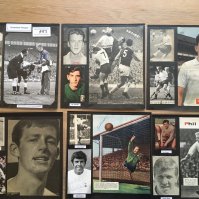 Tottenham Hotspur 1940s 1950s 1960s Football Autograph Collection: Stunning private collection all pre 1970 from various publications. All signatures are identified and laid down with photo corners on 12 x 12 inch card and easily removable. 57 pages to include 2 fully signed team groups including 1960/61 double team, 18 signed trade cards, 4 signed autograph pages including 1948/49 with 24 autographs, 14 signed original press photos and 205 various sized pictures to include 34 A4. 118 different player signatures including Alf Ramsey, Bill Nicholson, Ken Barton, Danny Blanchflower, Cecil Poynton, John White, Jimmy Greaves, Ken Flint, Martin Chivers, Len Duquemin, Cyril Knowles, Derek King, Bill Brown, Alan Gilzean etc. (340+)