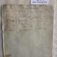 Celtic 1940s Football Autographs: Large autograph page with 18 autographs in pencil removed from a different autograph book and individually stuck down.
