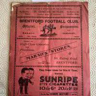 26/27 Brentford v Aberdare Football Programme: Poor condition with a quarter of back page missing. Bit tatty and folding but no team changes.
