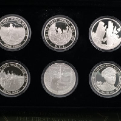 First World War 2014 silver proof 6 coin set with COA. Postage B