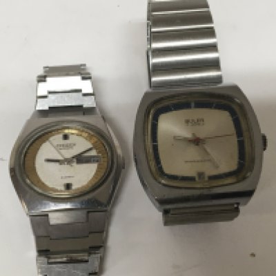 A Vintage oval dial Citizen watch not seen working and a Buler 17Jewel manual wind gents watch (2)